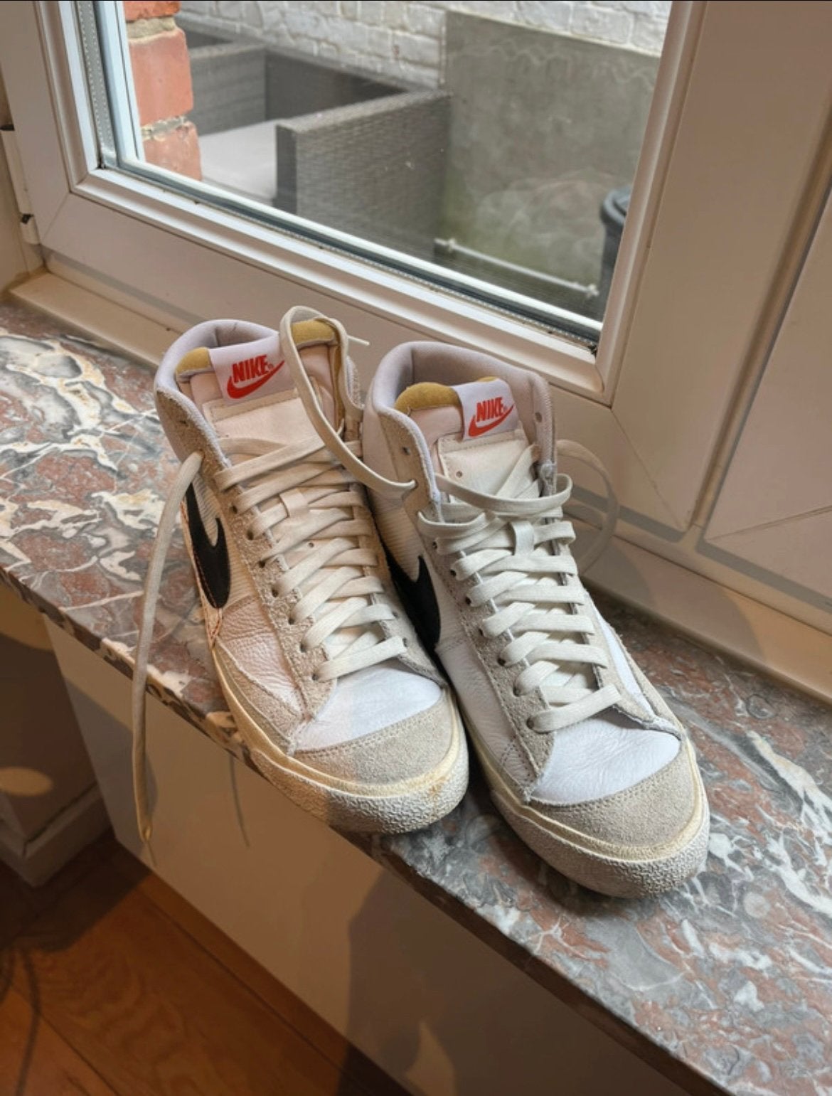 Nike Blazer US 8, Kleding | Heren, Schoenen, Ophalen, Gedragen, Wit, Sneakers