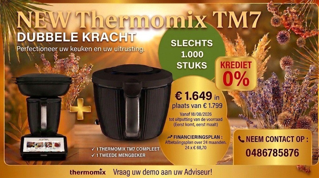 *0% CREDIT* NEW Thermomix TM7* 68,70€, Neuf, Résiste au lave-vaisselle, Enlèvement, 3 à 4 litres