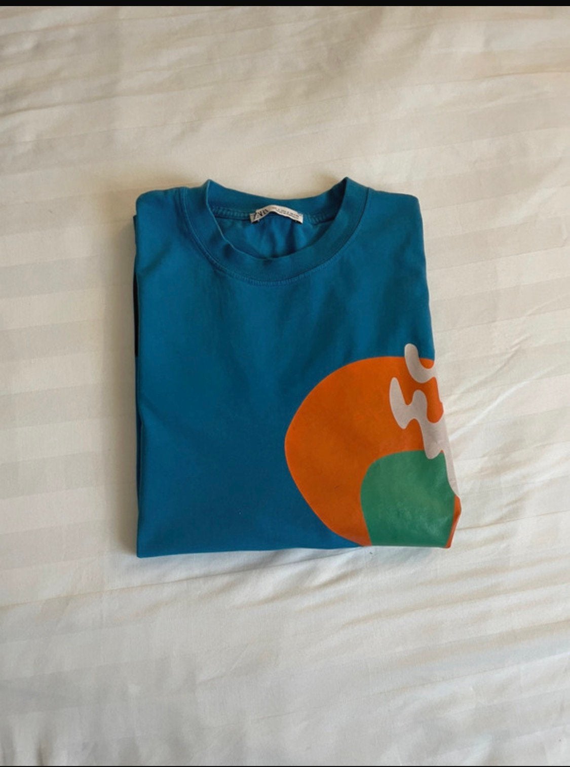 T-shirt Zara bleu Taille - M, Vêtements | Hommes, Envoi, Porté, Taille 48/50 (M), Bleu