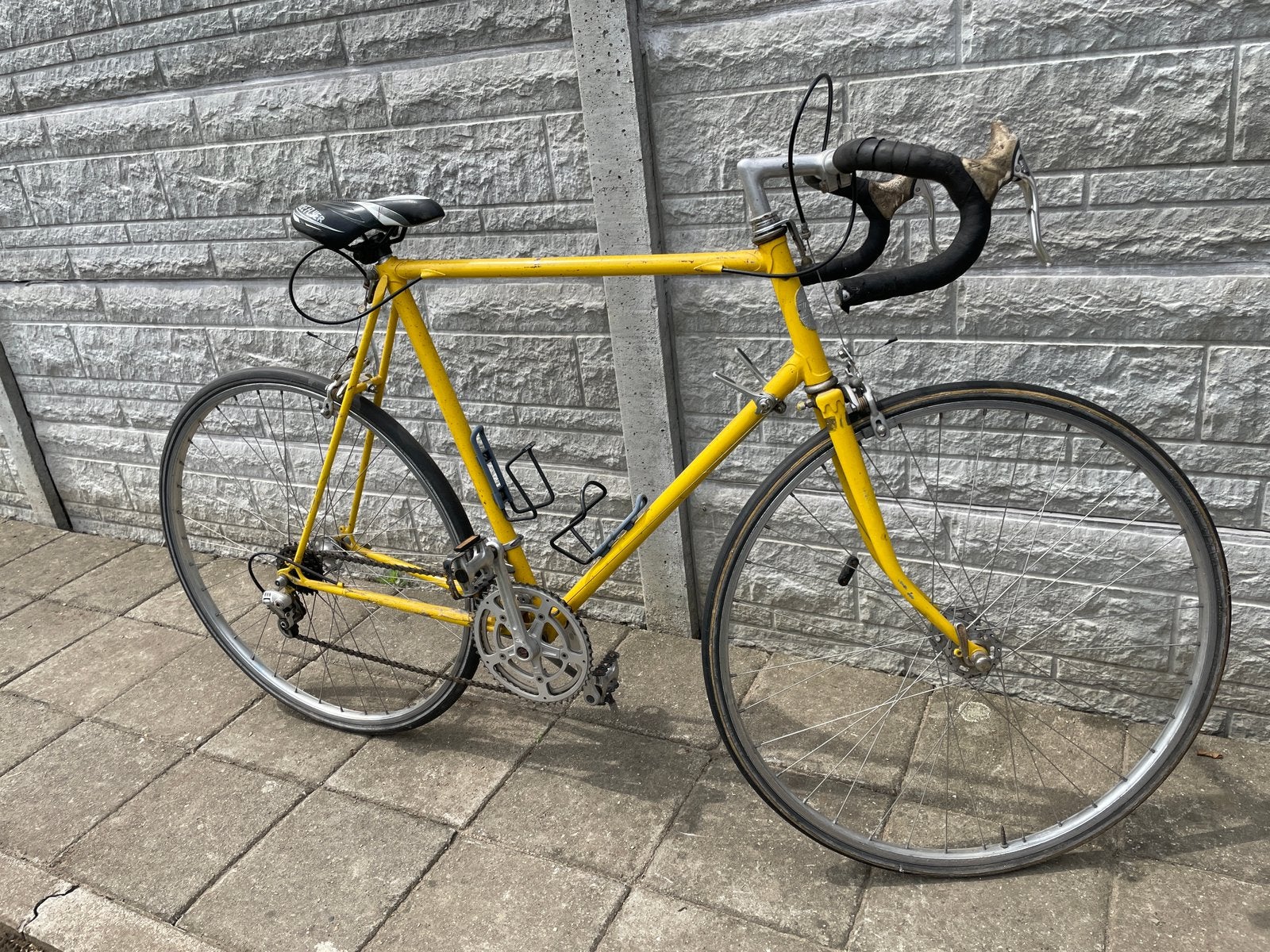 retro koersfiets geel, Fietsen en Brommers, Ophalen, Gebruikt