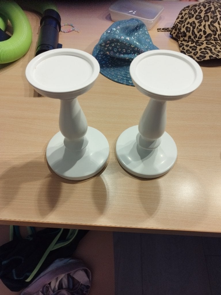 Set van 2 IKEA kaarsenhouders, Ophalen, Wit, IKEA, Zo goed als nieuw