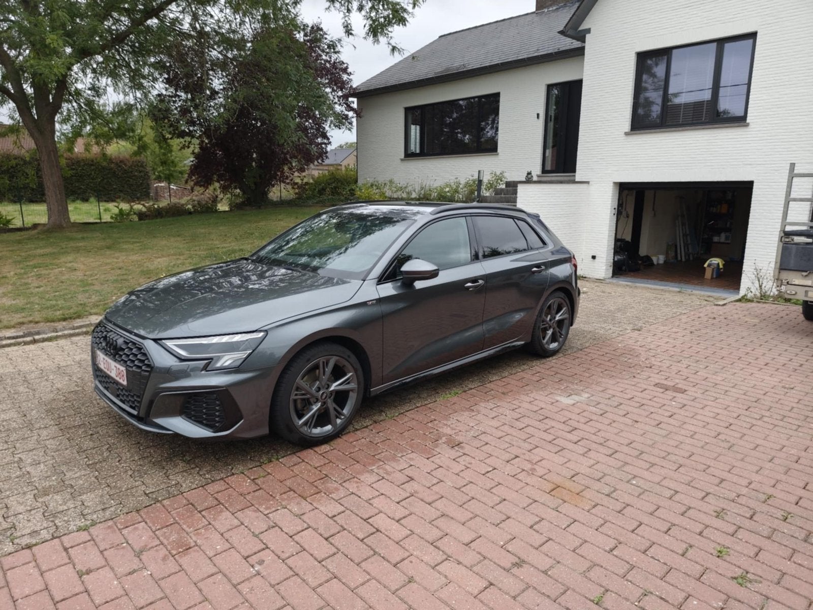 Audi A3 sportback 150pk S-line, Autos, Argent ou Gris, Achat, Noir, 5 portes