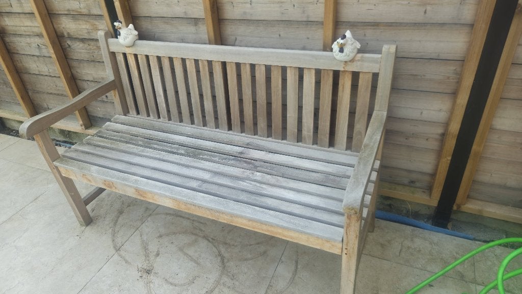 houten bank, Ophalen, Gebruikt