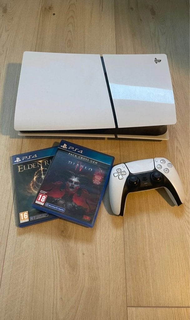 Ps5 slim avec lecteur de disque et 2 jeux inclus, Envoi, Comme neuf, Playstation 5