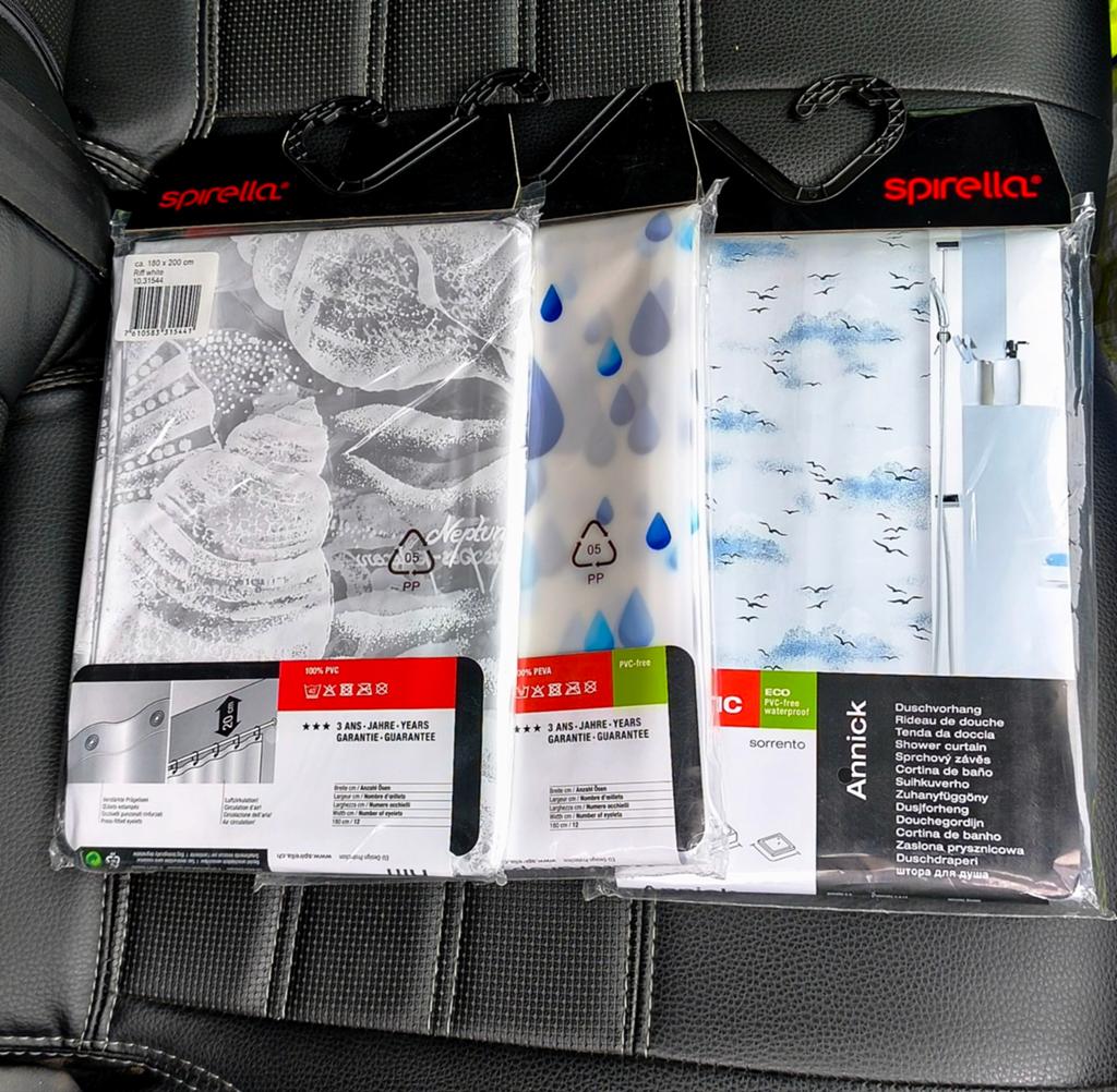 90euro lot de rideau de douche spirella, Neuf