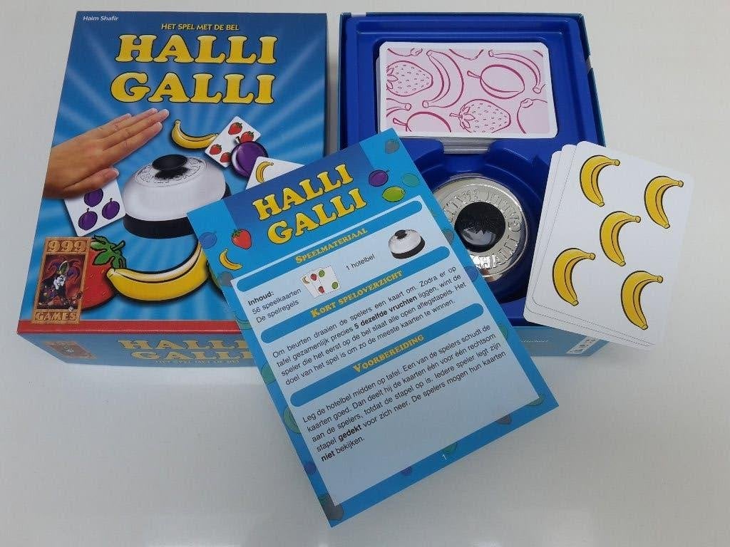 Halli Galli, nieuw, 2-6 spelers, 6+, 999, + 1 gratis promo, Hobby en Vrije tijd, Ophalen of Verzenden, Zo goed als nieuw, 999 games