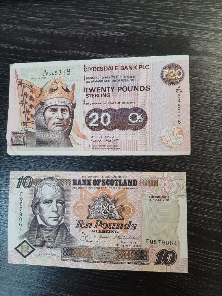 vieux billets d'Écosse, Enlèvement, Autres pays, Billets en vrac