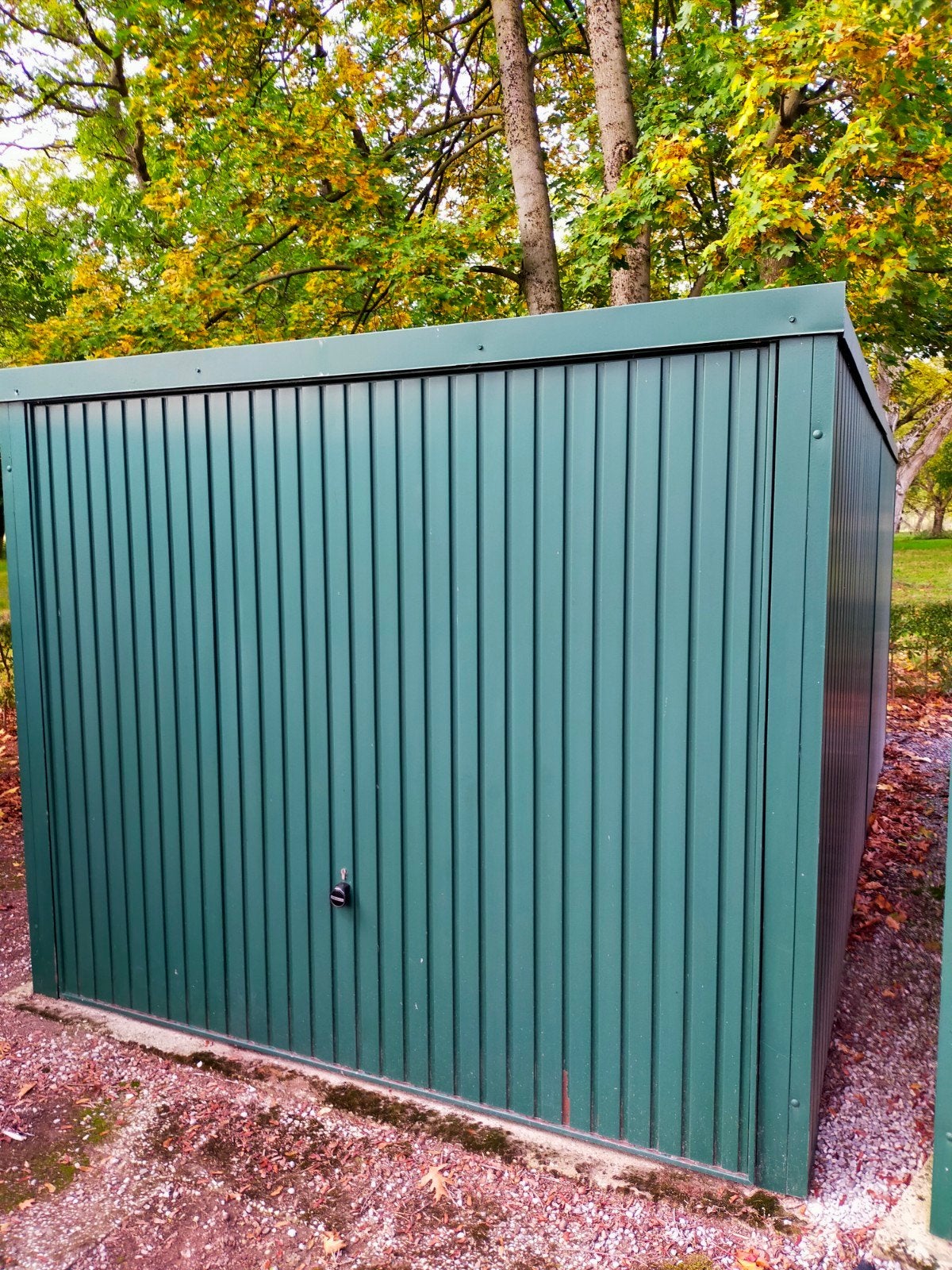Coffre de garage métallique Hörmann, h 2,20, l 5 m, largeur, Jardin & Terrasse, Enlèvement, Utilisé, Métal, Autres types