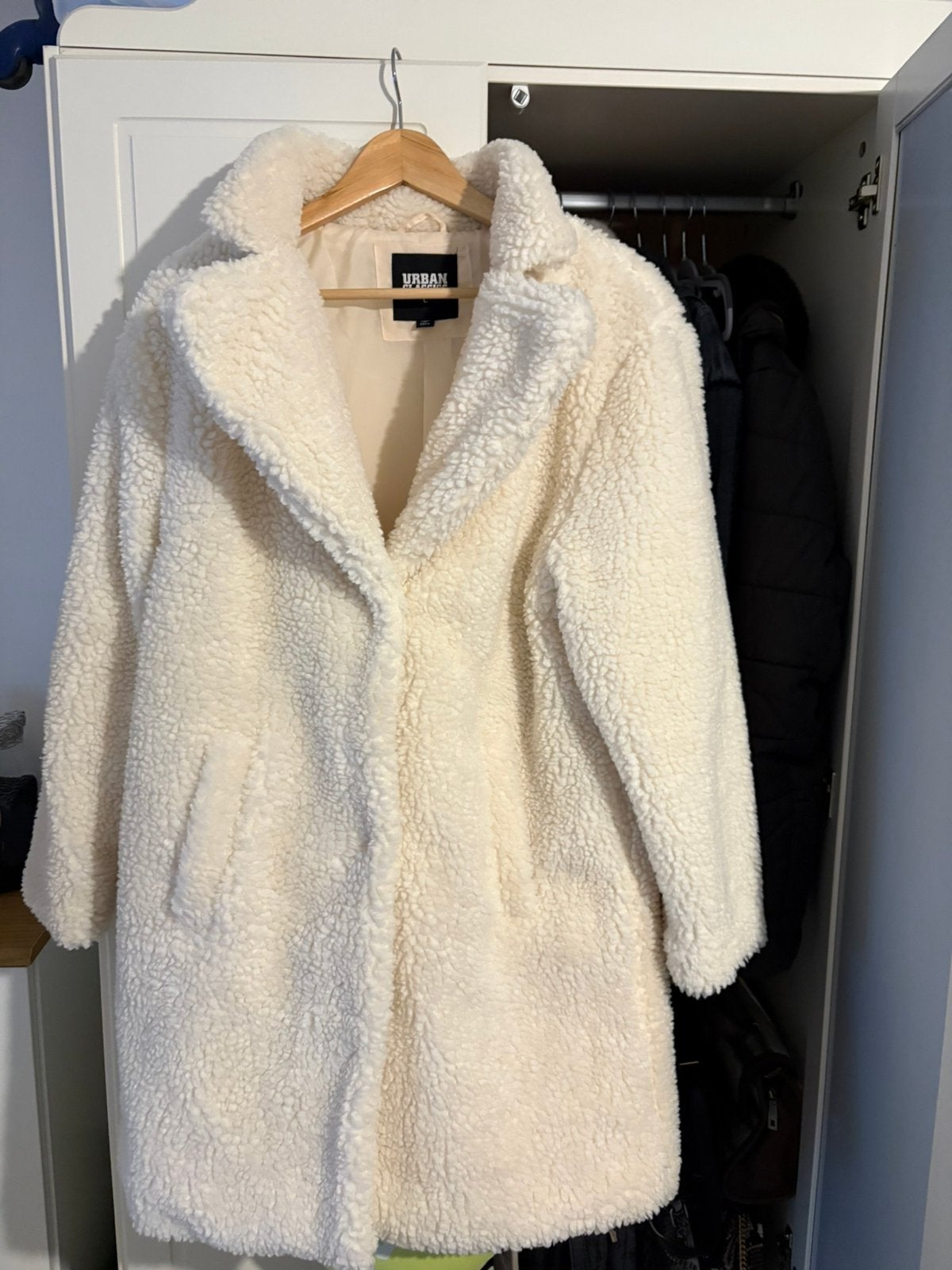 Jas teddy, Enlèvement ou Envoi, Comme neuf, Taille 42/44 (L), Blanc