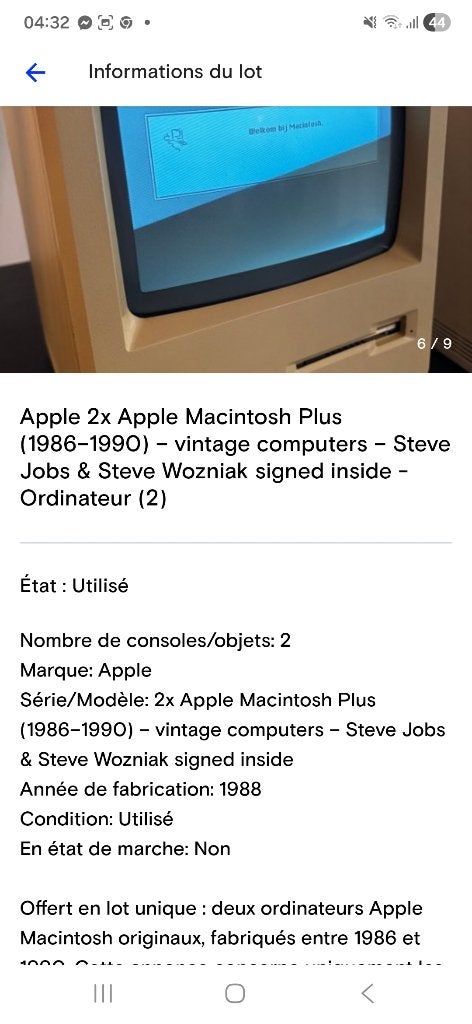 Apple 2 Macintosh plus ( 1986_1990) - Vintage computers, Ophalen, Gebruikt
