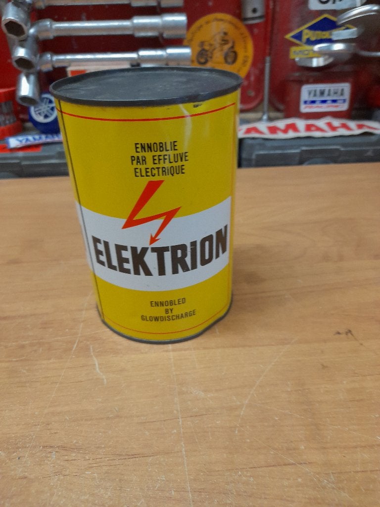 Oude Elektrion volle oliekan, Verzamelen, Verzenden, Gebruikt, Overige typen