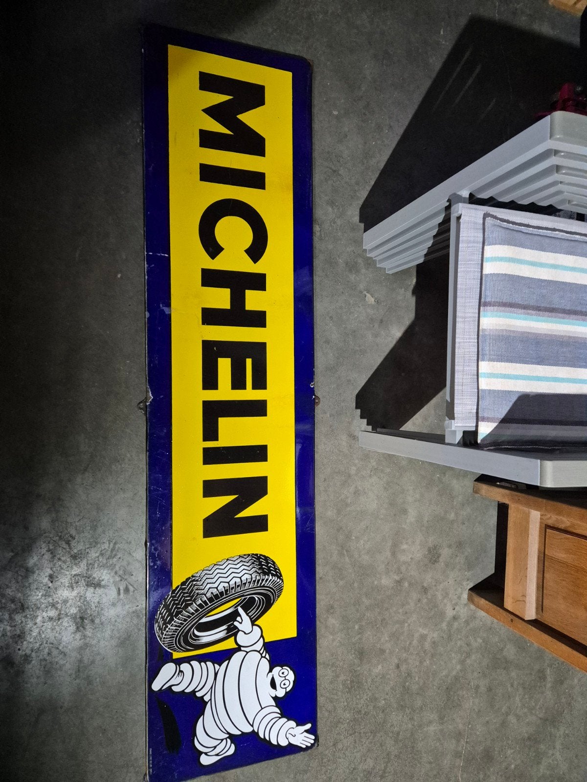 Ancienne plaque émaillée Michelin des années 1960, Enlèvement ou Envoi