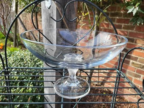 Magnifique bol en cristal vintage sur pied, Enlèvement, Verre, Balance