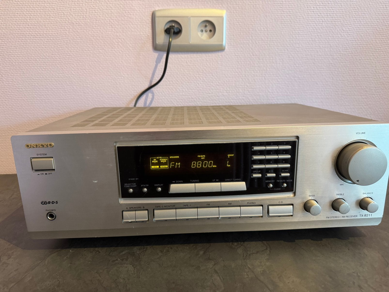 Versterker radio onkyo, Audio, Tv en Foto, Versterkers en Ontvangers, Ophalen, Gebruikt, Onkyo, Minder dan 60 watt