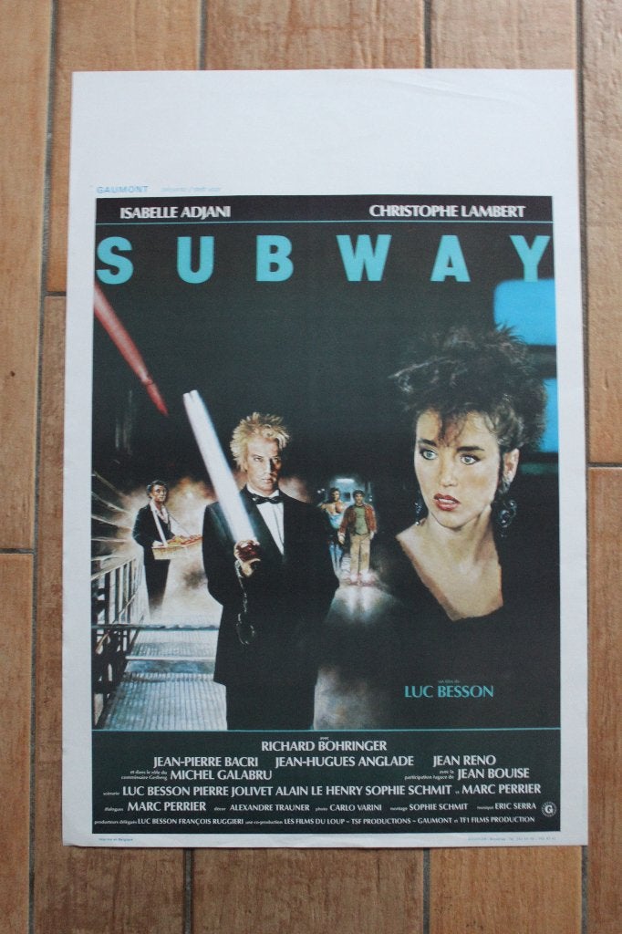 filmaffiche Subway 1985 Luc Besson filmposter, Enlèvement ou Envoi, Rectangulaire vertical, A1 jusqu'à A3, Comme neuf