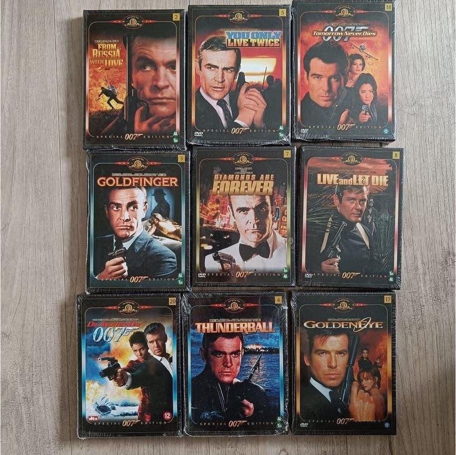 9 x James Bond 007 DVD, Enlèvement, Neuf, dans son emballage, Action