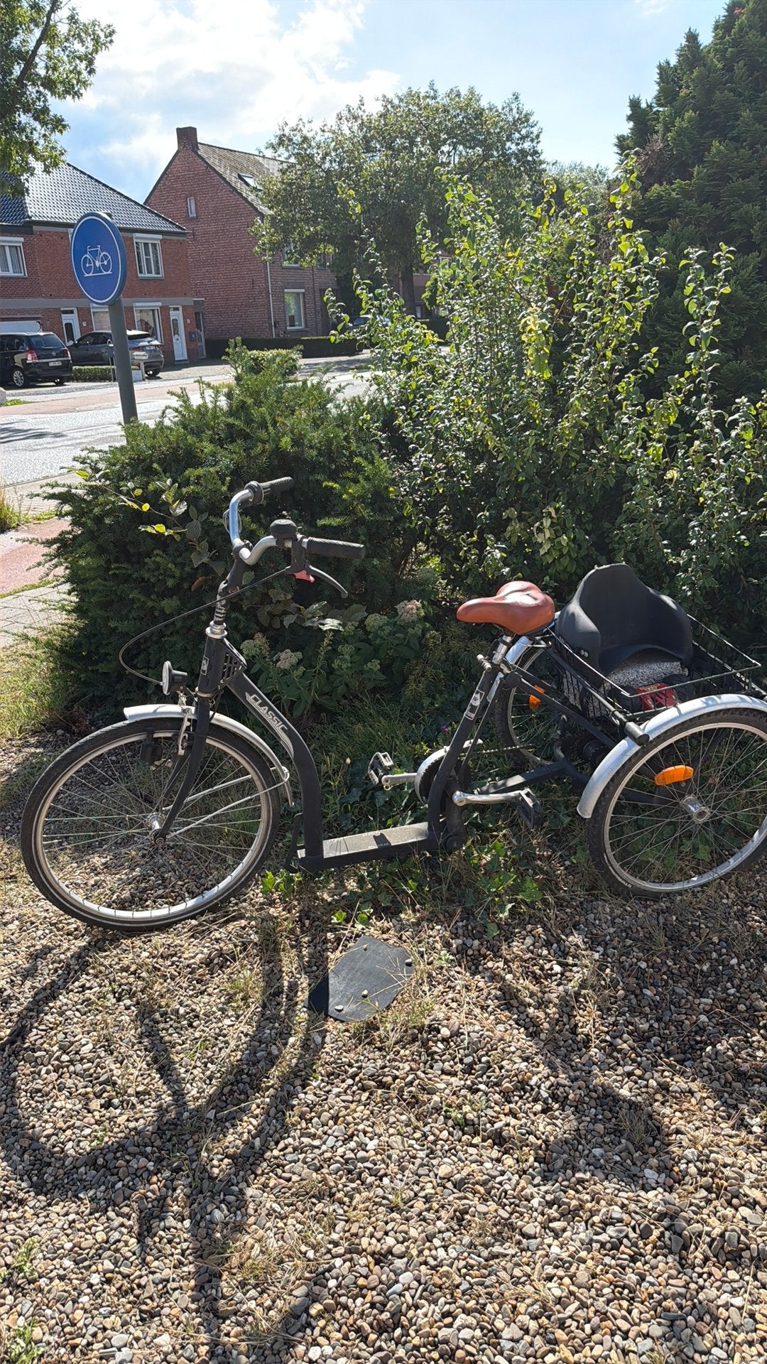 3 wieler fiets, Ophalen
