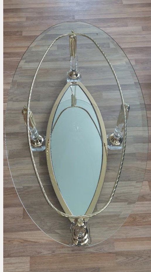 une table basse italienne Hollywood Regency des années 1970, Enlèvement