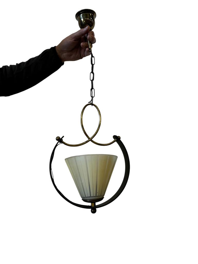Vintage fifties luster / hanglamp, Antiek en Kunst, Ophalen
