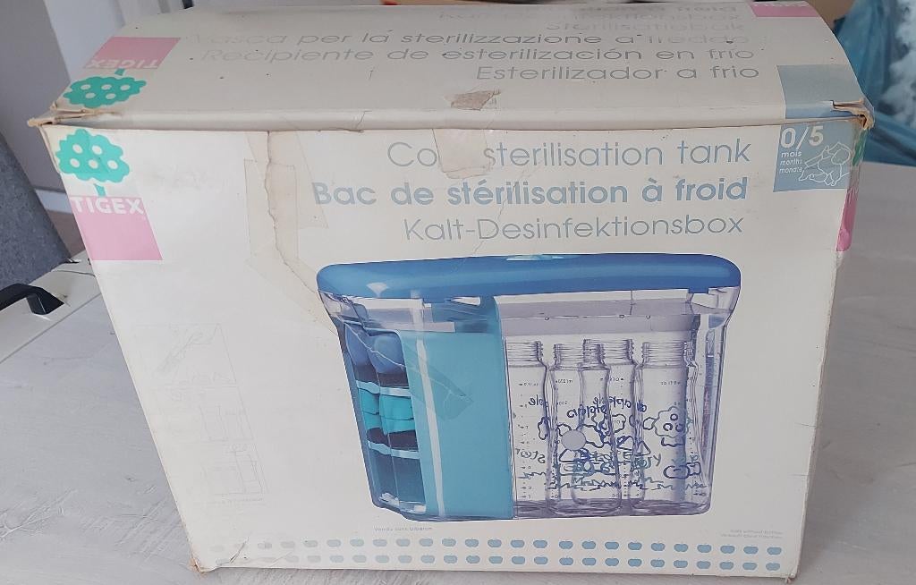Tigex koude sterilisator (met 6 flessen), Kinderen en Baby's, Ophalen, Zo goed als nieuw, Sterilisator