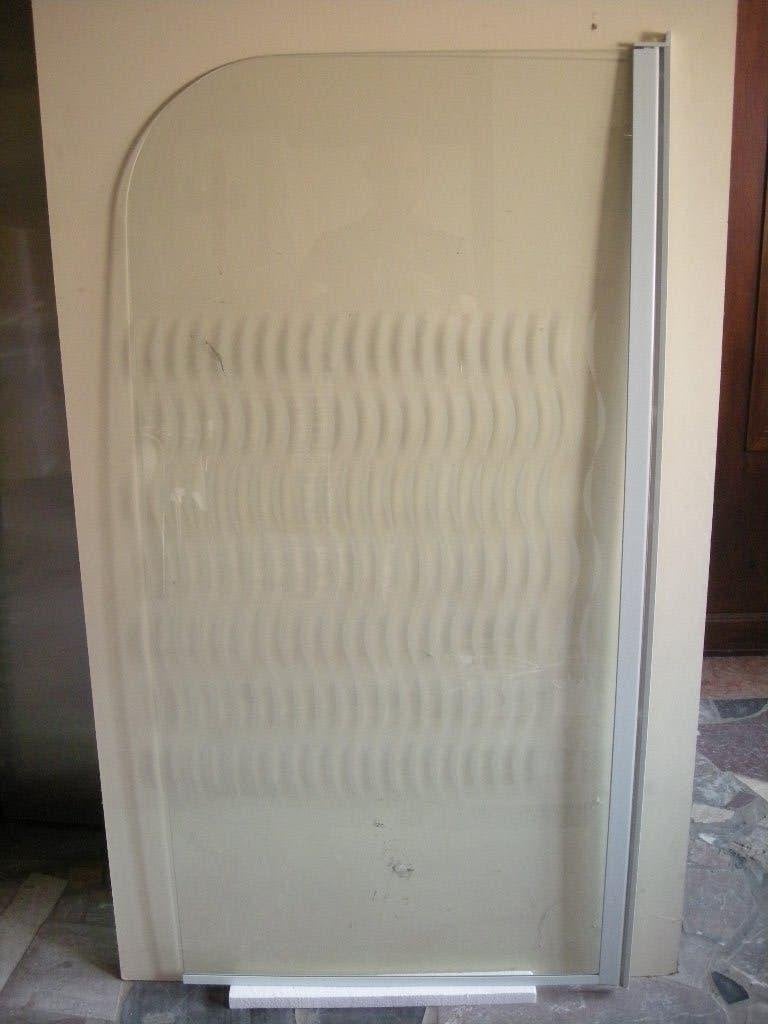 Badwand draaibaar in veiligheidsglas, Doe-het-zelf en Bouw, Ophalen, Gebruikt, Glas