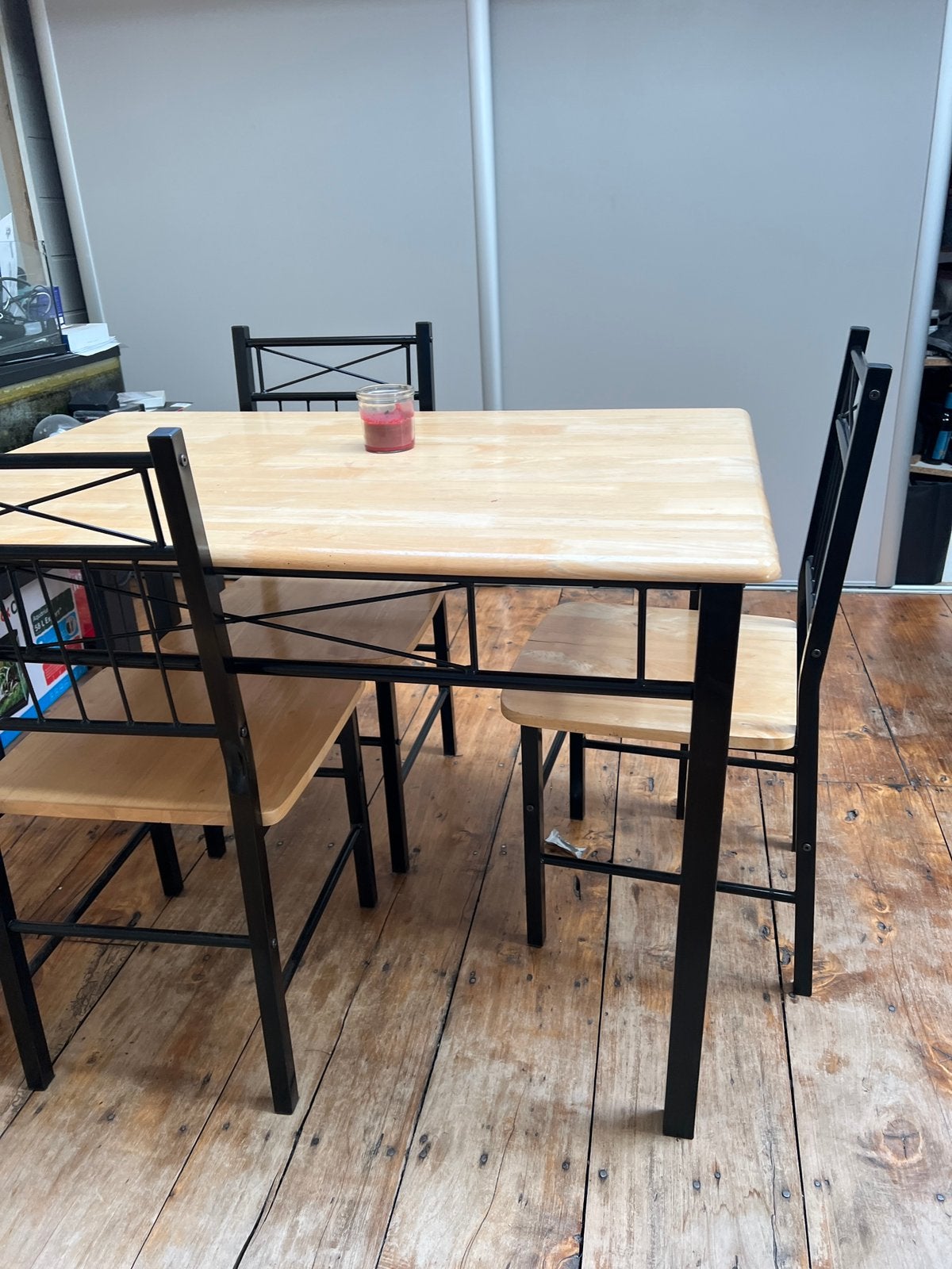 Table et chaises bois/fer forgé, Enlèvement, Utilisé