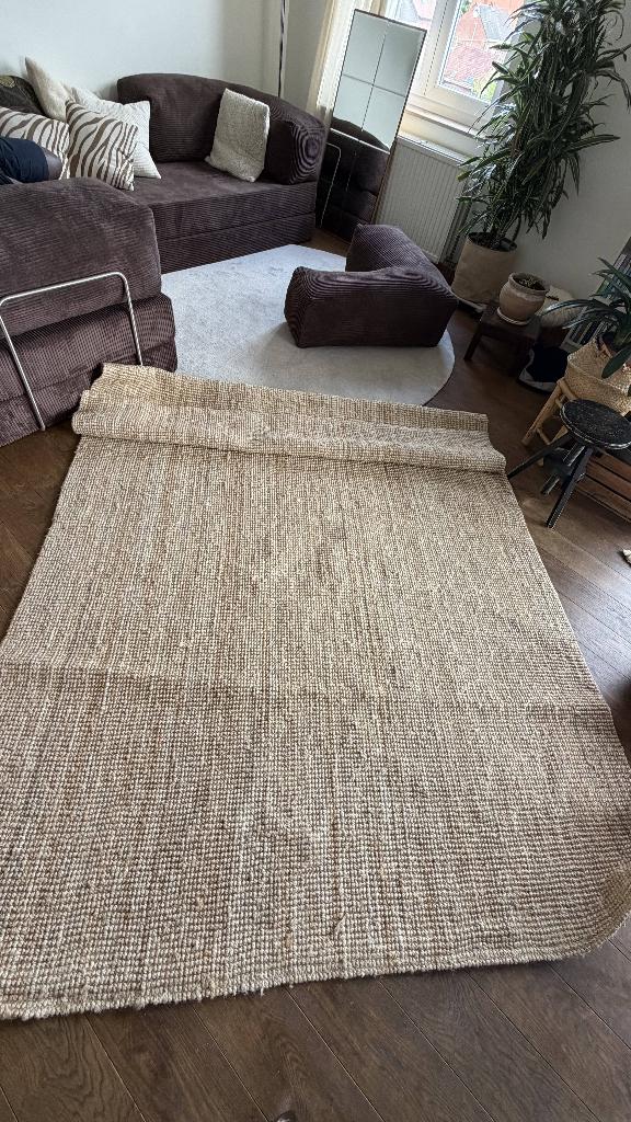 Tapijt - Lohals Ikea - natuurlijke tinten 2X3m, 200 cm ou plus, 200 cm ou plus, Comme neuf, Enlèvement