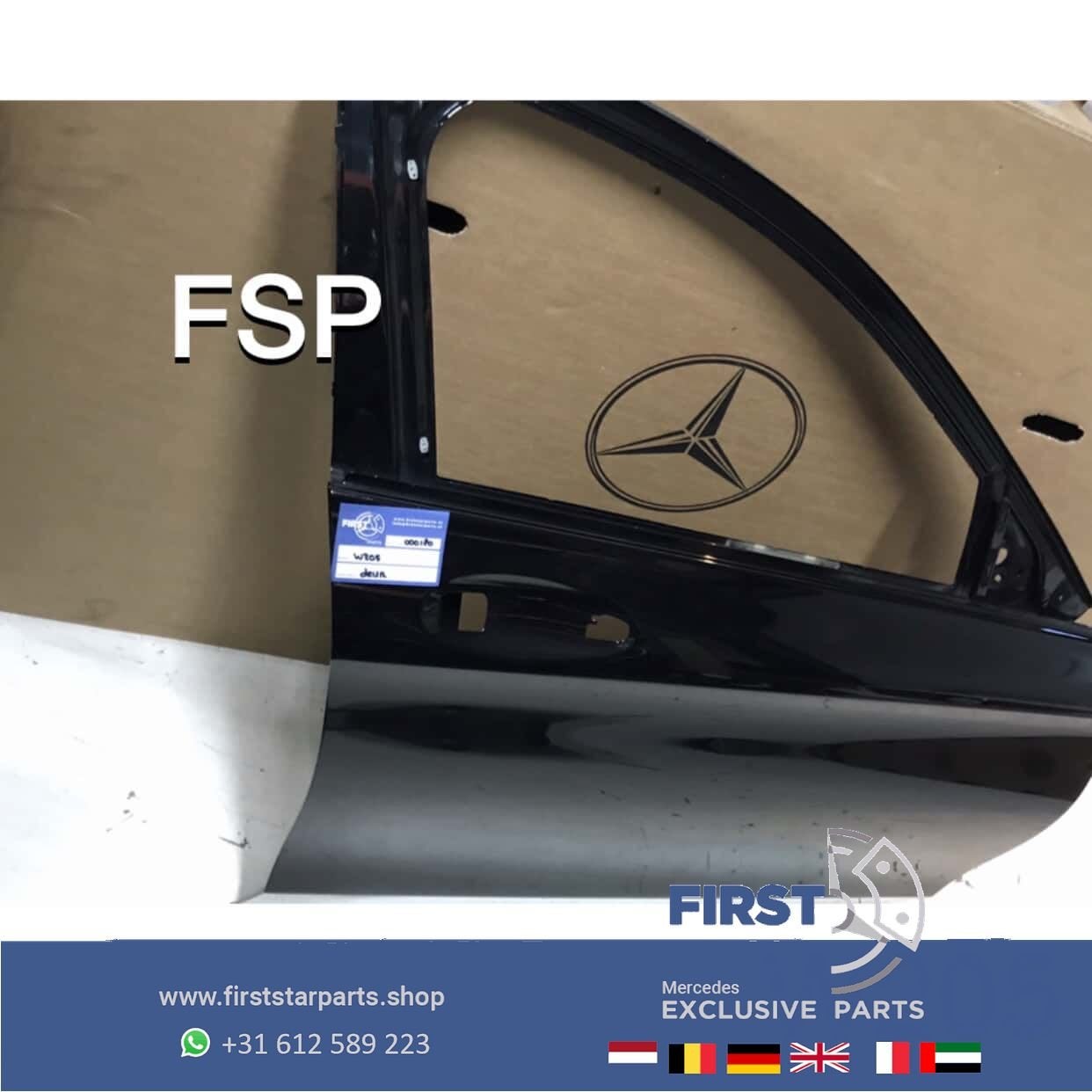 W205 DEUR RECHTS VOOR Mercedes C Klasse RECHTER PORTIER 2014, Utilisé, Porte, Avant, -