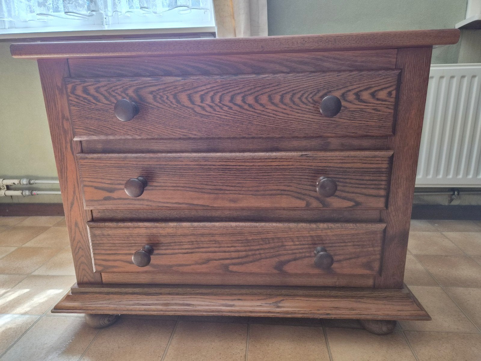 Eiken schuivenkastje 90cm br 73cm hoog, Huis en Inrichting, Kasten | Ladekasten, Ophalen