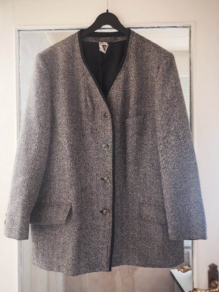 Grijze damesjas 48, Kleding | Dames, Ophalen of Verzenden