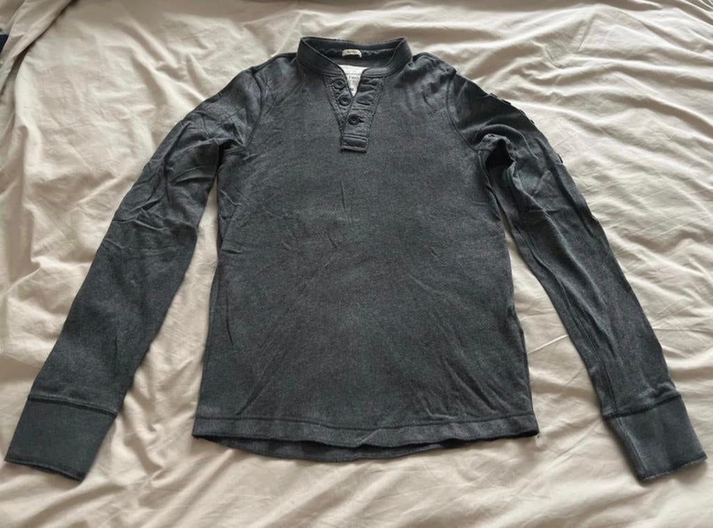 Polo Abercrombie col « Mao » - Taille M, Enlèvement ou Envoi, Comme neuf, Bleu
