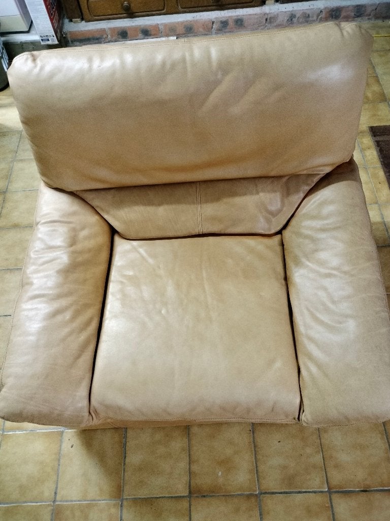 Lederen zetel, Ophalen, Gebruikt, Eenpersoons, Minder dan 75 cm
