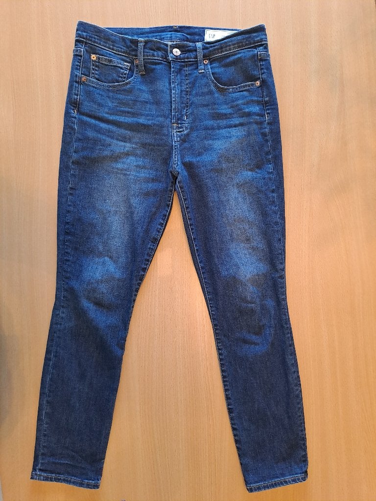 Blauwe jeansbroek GAP, maat 31xR (=40/42), Ophalen, Blauw, Nieuw, W30 - W32 (confectie 38/40)