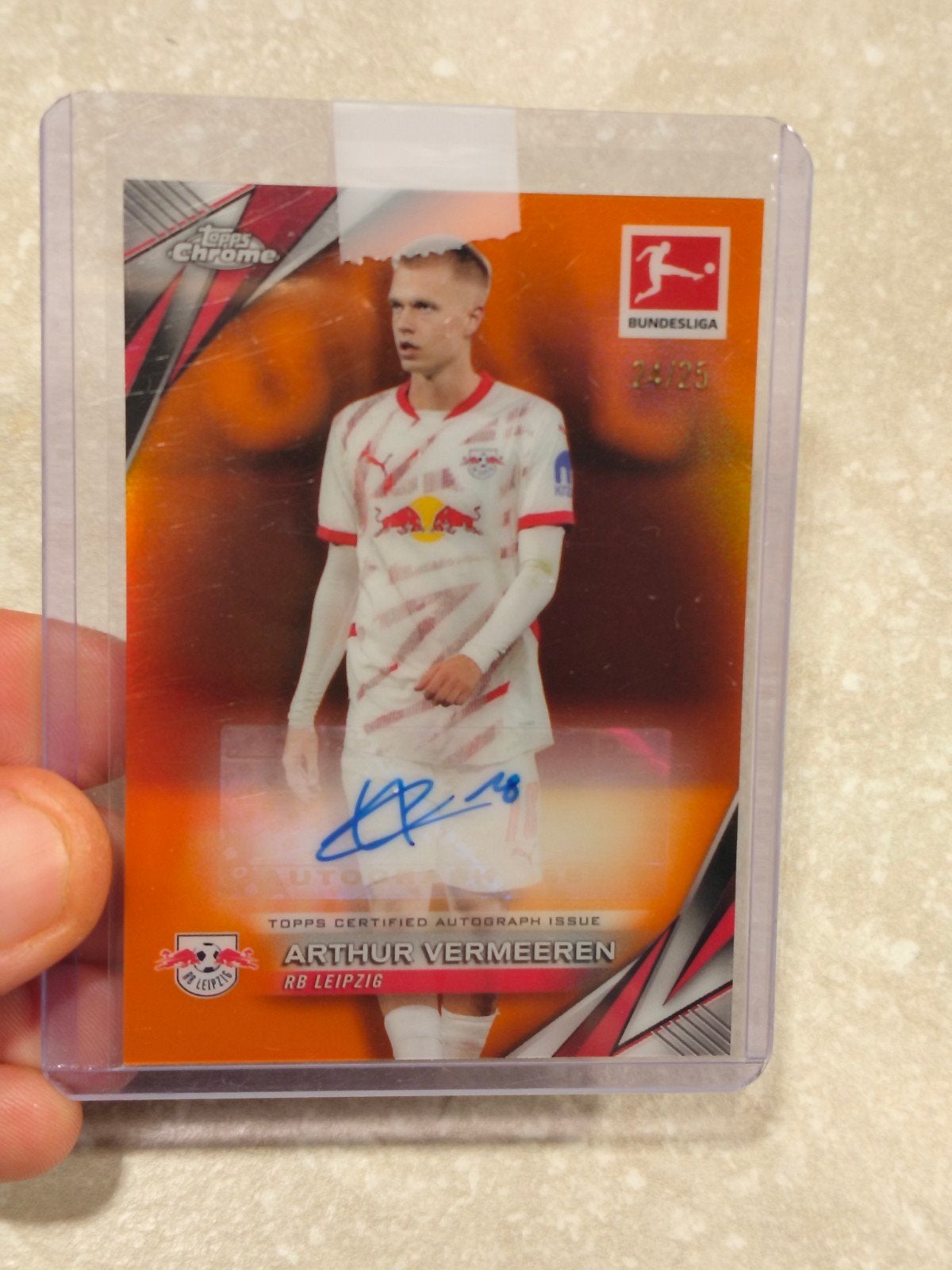 Topps Chrome Arthur Vermeeren autograph genummerd, Ophalen of Verzenden