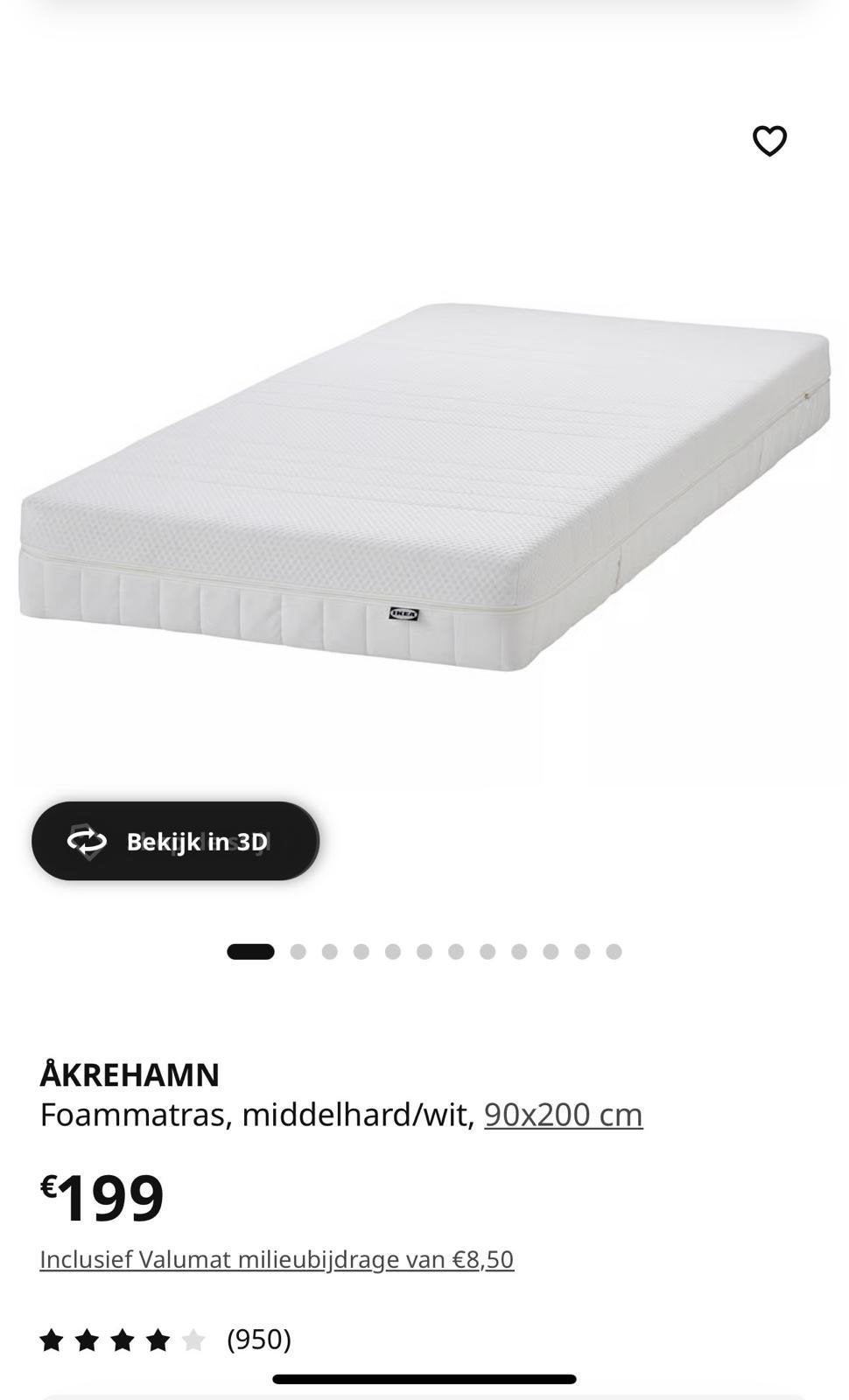 1 persoons matras, Ophalen, 90 cm, Eenpersoons, Zo goed als nieuw