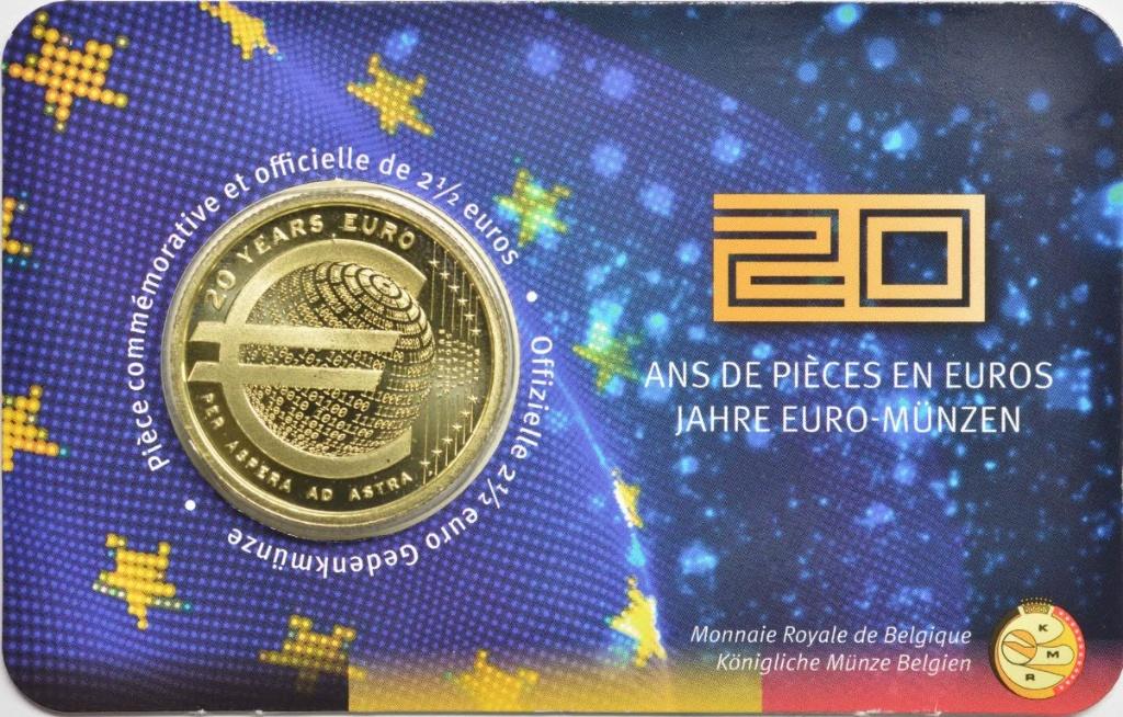 CC 2,5 euro België 2022 20 jaar Euromunt Frans, Ophalen of Verzenden, België, 5 euro