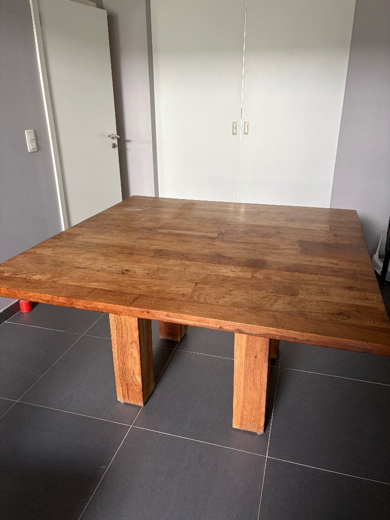 Houten tafel, Huis en Inrichting, Ophalen, Gebruikt, Vijf personen of meer, 100 tot 150 cm