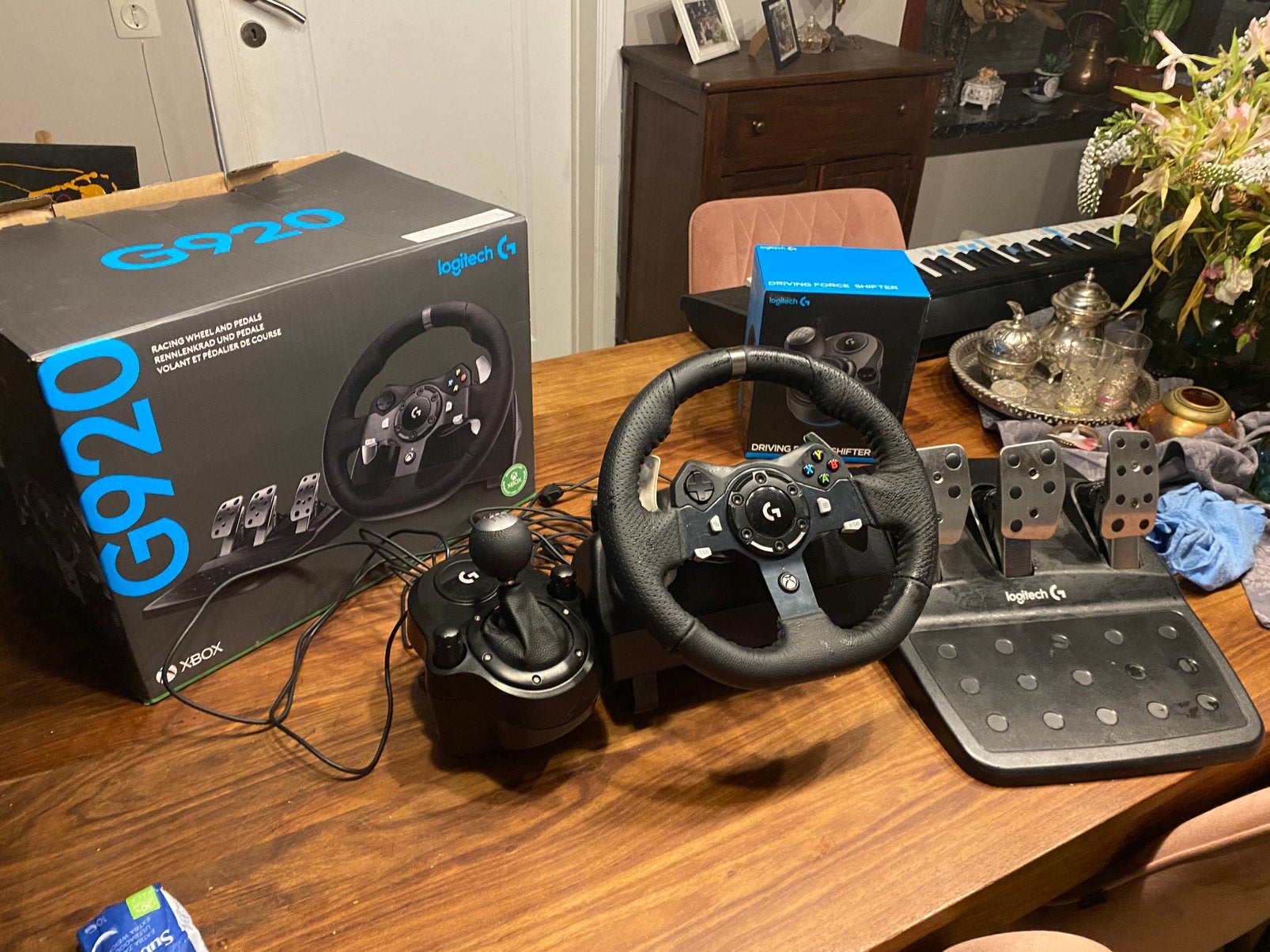 Logitech 920 Racing Wheel + Pedals + Driving Force Shifter, Enlèvement, Neuf, Volant ou Pédales, PlayStation 4