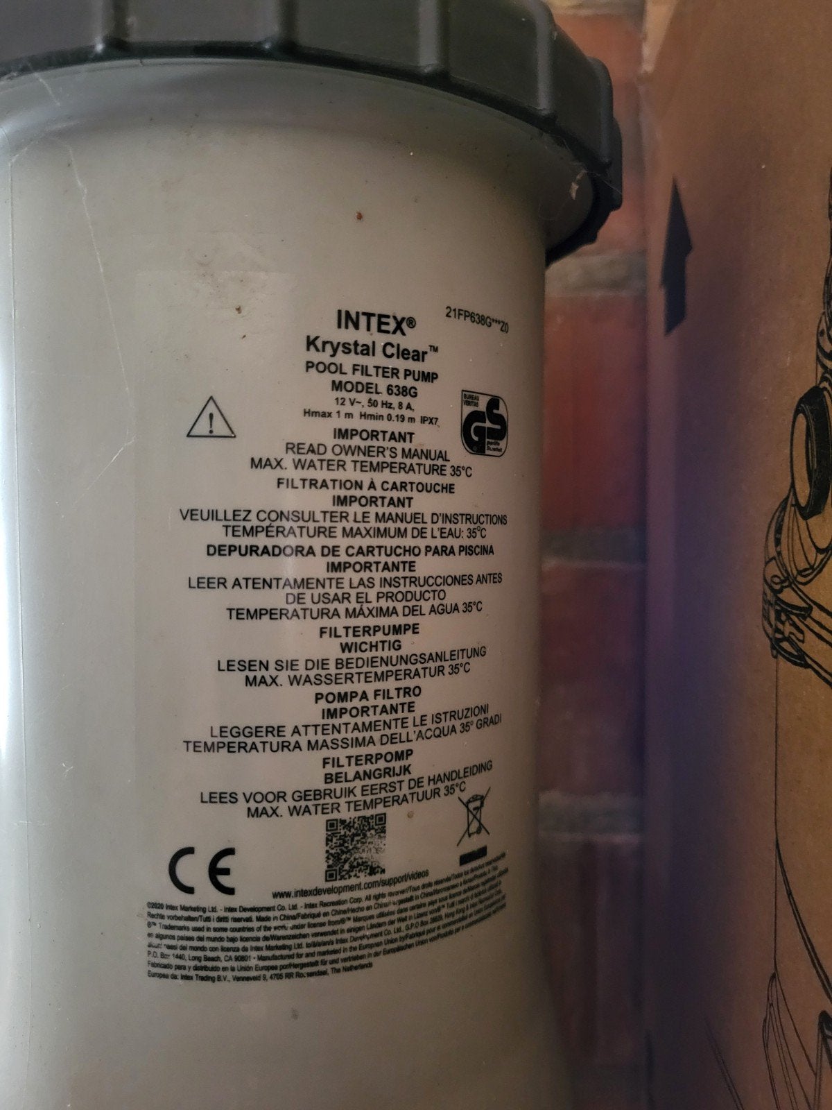 Intex Kristal Clear patroonfilter + 6 patronen, Ophalen, Gebruikt, Filter