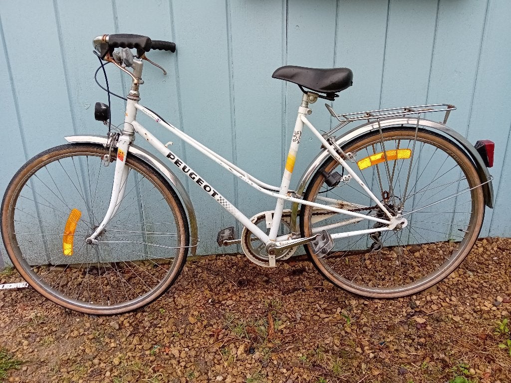 Vintage damesfiets Peugeot maat 50, Fietsen en Brommers, Ophalen, Zo goed als nieuw, Velgrem, Versnellingen