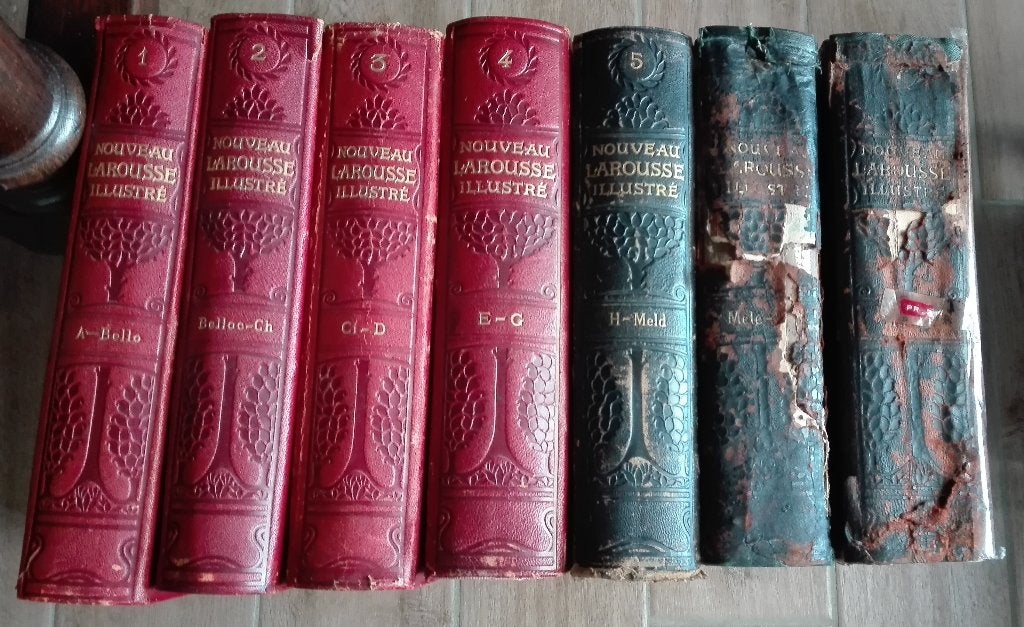 Nouveau Larousse Illustré 1904 (7 vol. A à Z + 3 vol. A à D), Antiquités & Art, Envoi, Larousse