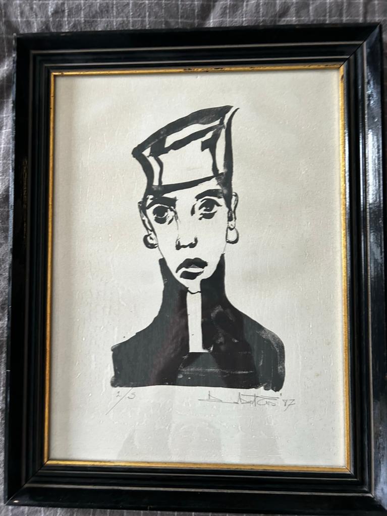 Zelfportret jonge kunstenares - Litho 2/5, Ophalen