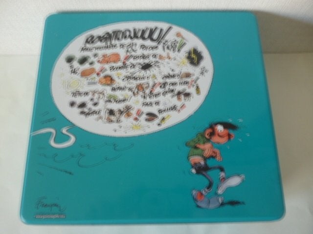 Koekjesdoos Guust Flater - Gaston Lagaffe - Franquin, Ophalen of Verzenden, Guust of Robbedoes, Zo goed als nieuw