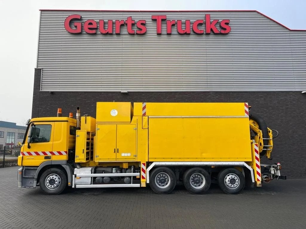 Mercedes-Benz Actros 3248 8X4 TRIDEM MTS DINO 12 SAUGBAGGER/, Autos, Camions, Euro 5, Achat, Jaune, Mercedes-Benz