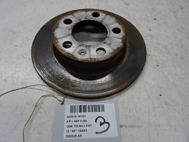 REMSCHIJF ACHTER Audi A1 Sportback (8XA / 8XF), Gebruikt, Audi