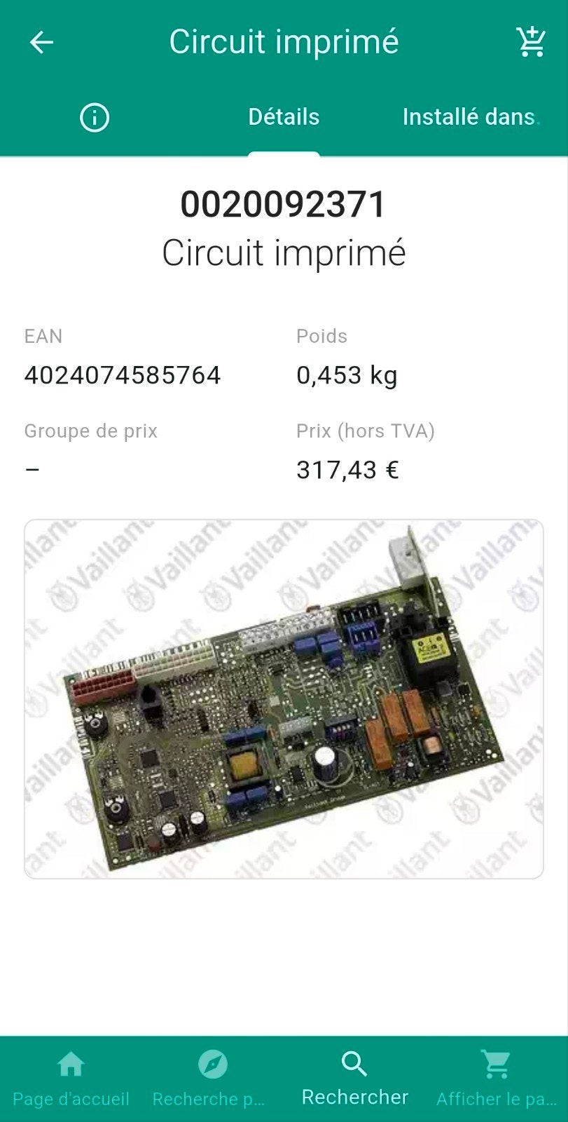 Carte Vaillant turboTEC/atmoTEC  (neuve)
/ Vaillant Atmote, Ophalen of Verzenden, Nieuw