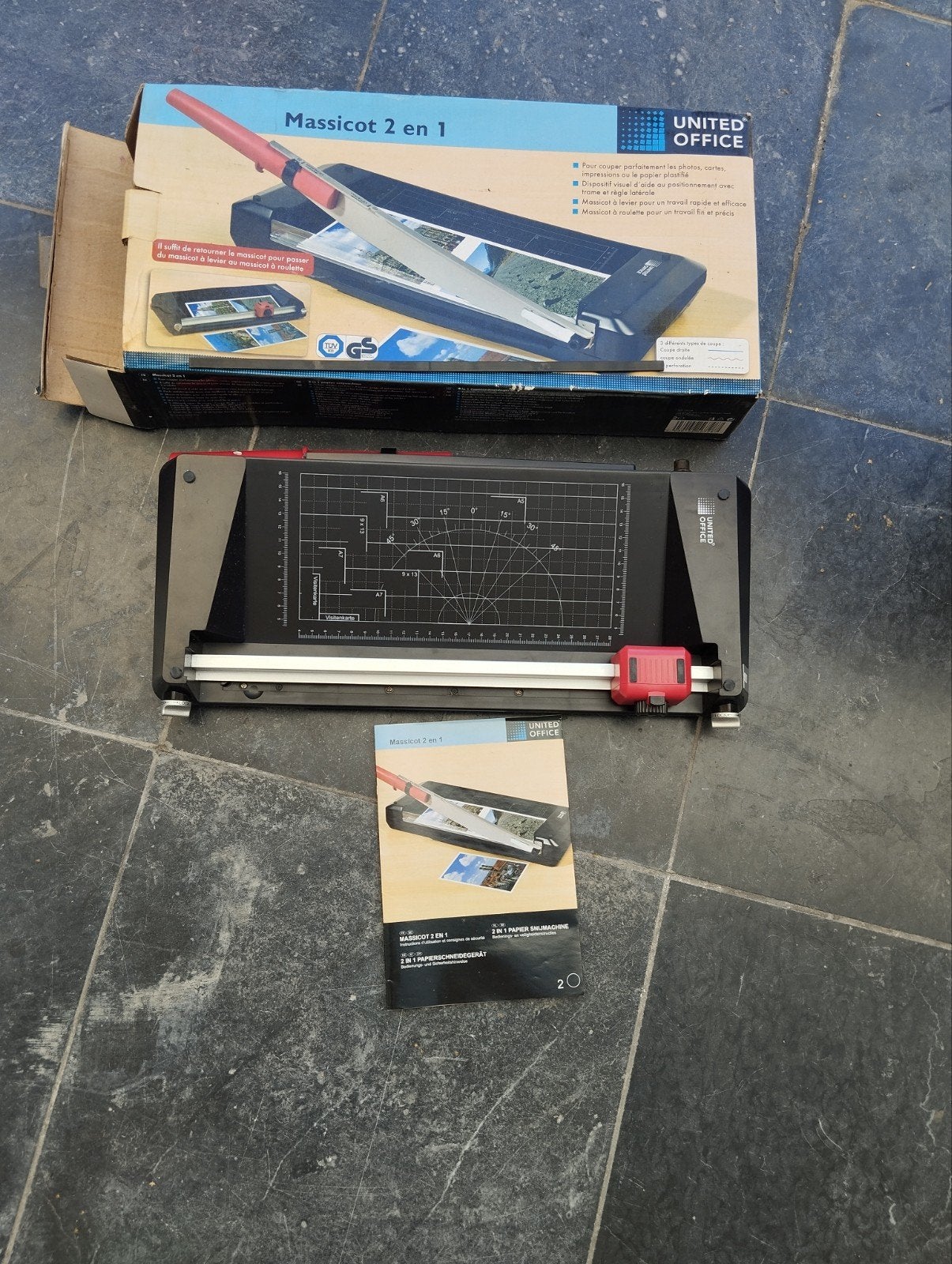 massicot 2 en 1, Ophalen