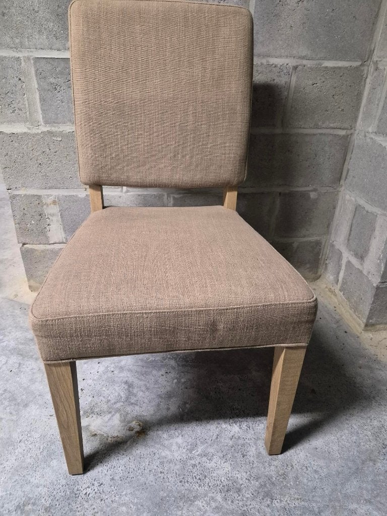 6 stijlvolle beige eetkamerstoelen in perfecte staat, Huis en Inrichting, Ophalen, Gebruikt, Hout, Vijf, Zes of meer stoelen