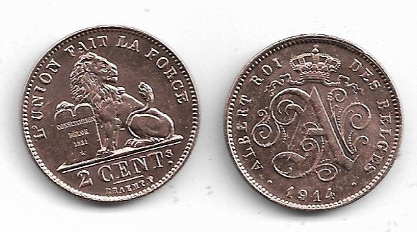 België: 2 cent 1914 FR in FDC!! = de zeldzaamste= morin 314, Verzenden, Losse munt