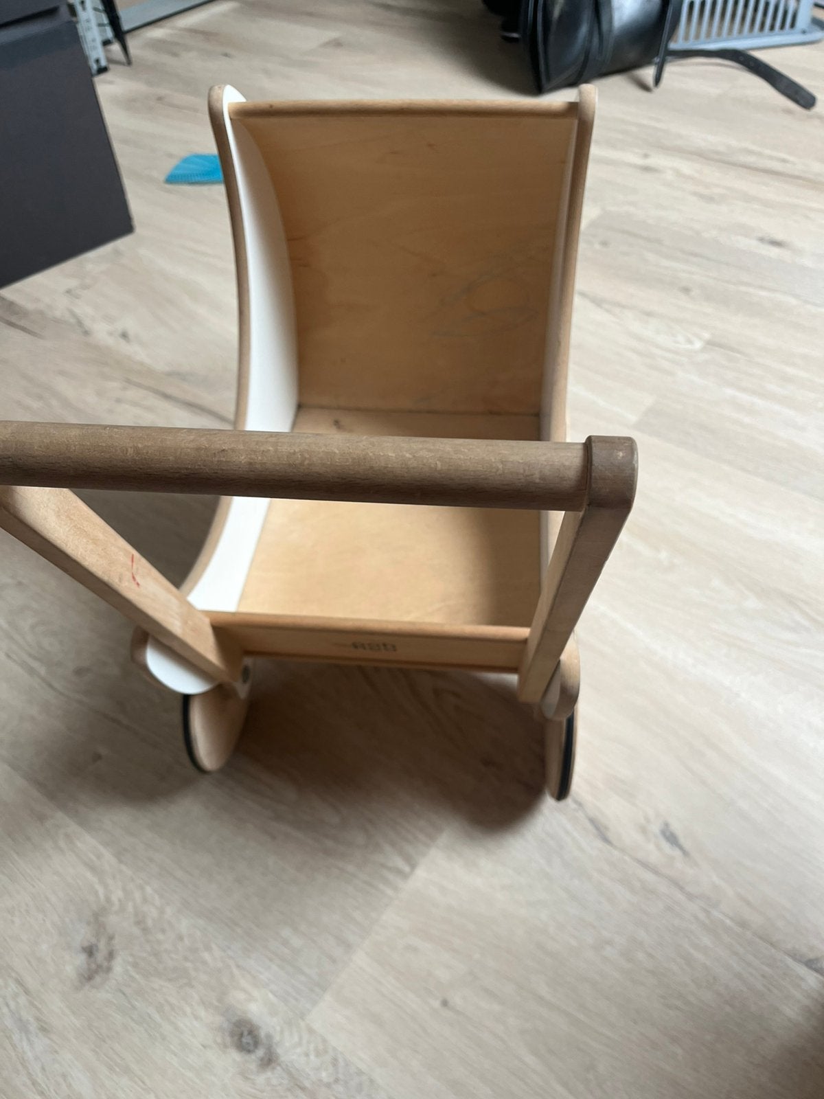 Houten poppenwagen Ooh noo, Ophalen, Gebruikt, Babypop
